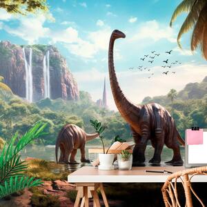Tapeta nieznana kraina dinozaurów