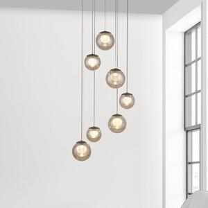PURE Lampa wisząca Popup, możliwość ściemniania, brązowy / mosiężny, salon / jadalnia, aluminium