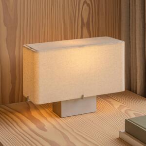 Audo Copenhagen Lampa stołowa design Nonna, kremowy / amber, salon / jadalnia, tkanina / materiał / jedwab, design