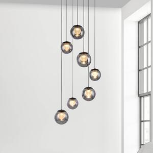 PURE Lampa wisząca Popup, możliwość ściemniania, aluminiowy / szary / cynkowy, salon / jadalnia, aluminium