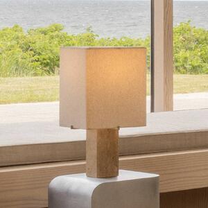 Audo Copenhagen Lampa stołowa design Nonna, kremowy / amber, salon / jadalnia, tkanina / materiał / jedwab, design