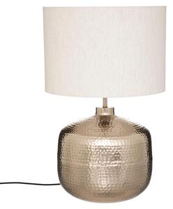 Lampa z beżowym abażurem Kais, metalowa podstawa, wys. 52 cm