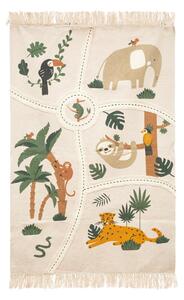 Dywan do pokoju dziecięcego Jungle, mapa, bawełniany, 150 x 100 cm
