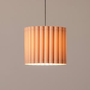 Lampa wisząca Aria Duolla, możliwość ściemniania, brązowy / rdzawy, salon / jadalnia, tkanina / materiał / jedwab