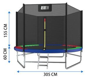 Trampolina ogrodowa VELACO 10FT-SKY-MIX Wielokolorowy
