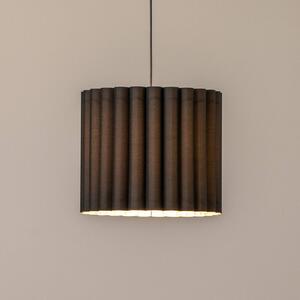 Lampa wisząca Aria Duolla, możliwość ściemniania, czarny, salon / jadalnia, tkanina / materiał / jedwab