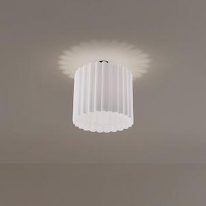 Lampa sufitowa Aria Duolla, możliwość ściemniania, biały / opal, salon / jadalnia, tkanina / materiał / jedwab