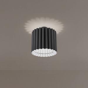 Lampa sufitowa Aria Duolla, możliwość ściemniania, czarny, salon / jadalnia, tkanina / materiał / jedwab