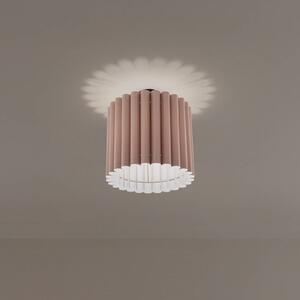 Lampa sufitowa Aria Duolla, możliwość ściemniania, brązowy / rdzawy, salon / jadalnia, tkanina / materiał / jedwab