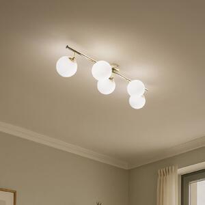 Lampa sufitowa Drum Domiluce, możliwość ściemniania, mosiężny / złoty, salon / jadalnia, metal