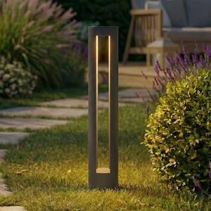 Słupek oświetleniowy LED Soriq Lindby, czarny, aluminium, nowoczesny