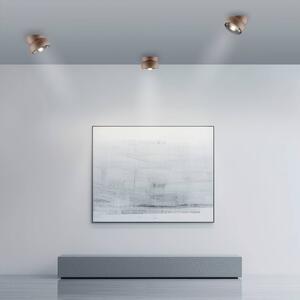 PURE reflektor sufitowy LED Move, Ø 12 cm, kolor brązowy, metal/szkło możliwość ściemniania, brązowy / mosiężny, salon / jadalnia, metal, nowoczesny