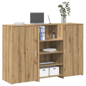 Biurko recepcyjne dÄ b artisan 155x50x103,5 cm drewno klejone