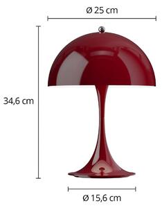 Louis Poulsen Lampa stołowa LED Panthella 250, możliwość ściemniania, czerwony, salon / jadalnia, tworzywo sztuczne, nowoczesny