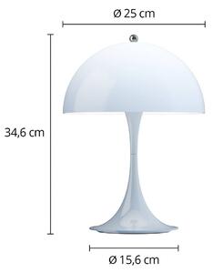 Louis Poulsen Lampa stołowa LED Panthella 250, możliwość ściemniania, niebieski, salon / jadalnia, tworzywo sztuczne, nowoczesny
