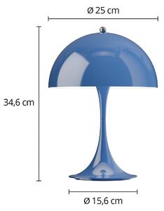 Louis Poulsen Lampa stołowa LED Panthella 250, możliwość ściemniania, niebieski, salon / jadalnia, tworzywo sztuczne, nowoczesny