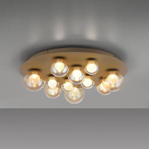 PURE Lampa sufitowa LED Popup, możliwość ściemniania, brązowy / mosiężny, salon / jadalnia, metal