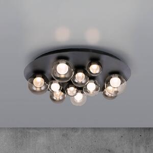 PURE Lampa sufitowa LED Popup, możliwość ściemniania, aluminiowy / szary / cynkowy, salon / jadalnia, metal