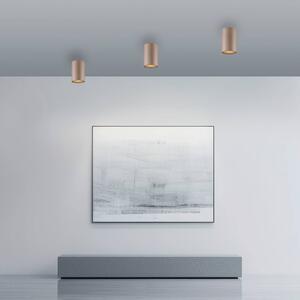 PURE Lampa sufitowa Point, możliwość ściemniania, brązowy / mosiężny, łazienka, metal, nowoczesny