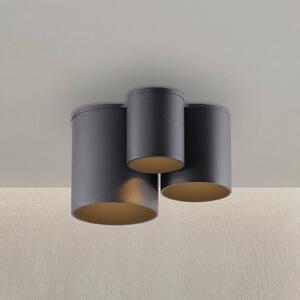 PURE Lampa sufitowa Point, możliwość ściemniania, czarny, łazienka, metal, nowoczesny