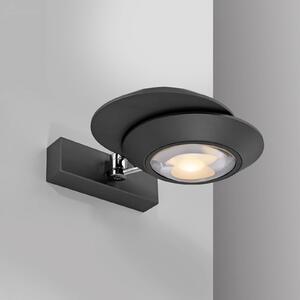 PURE Kinkiet LED Oculis, możliwość ściemniania, czarny, salon / jadalnia, nowoczesny