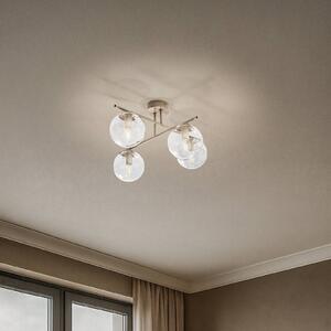 Lampa sufitowa Zoe Domiluce, możliwość ściemniania, kremowy / amber, salon / jadalnia, metal