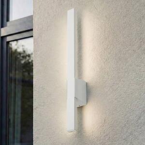 Kinkiet zewnętrzny LED Sakari Lindby, biały / opal, aluminium, nowoczesny