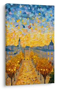Obraz wieczorne miasto w blasku