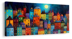 Obraz miasto w nocnym świetle
