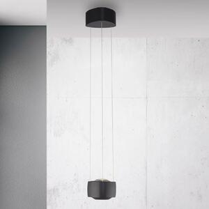 Paul Neuhaus Lampa wisząca Q-Stretto, możliwość ściemniania, czarny, salon / jadalnia, metal, nowoczesny