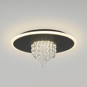 Searchlight Lampa sufitowa LED Deluge, możliwość ściemniania, czarny, salon / jadalnia, metal