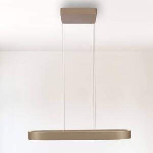 Paul Neuhaus Lampa wisząca Q-Stretto, możliwość ściemniania, brązowy / mosiężny, salon / jadalnia, metal, nowoczesny