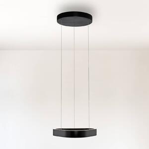 Paul Neuhaus Lampa wisząca Q-Stretto, możliwość ściemniania, czarny, salon / jadalnia, metal, nowoczesny