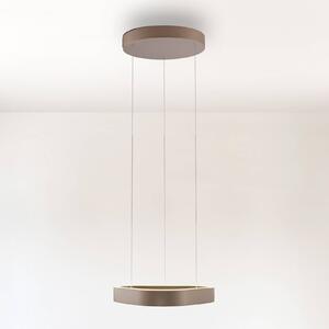 Paul Neuhaus Lampa wisząca Q-Stretto, możliwość ściemniania, brązowy / mosiężny, salon / jadalnia, metal, nowoczesny