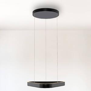 Paul Neuhaus Lampa wisząca Q-Stretto, możliwość ściemniania, czarny, salon / jadalnia, metal, nowoczesny