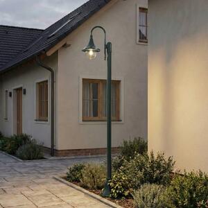 Lampa zewnętrzna Lindby Daphne, 220 cm, zielona, metalowa, E27 Daphne Lindby, możliwość ściemniania, zielony, aluminium, antyczny