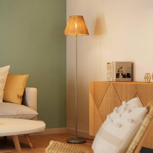 OSRAM Lampa stojąca Decor Raffia, brązowy / rdzawy, salon / jadalnia, dworkowy / rustykalny