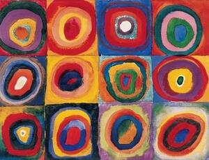 Druk artystyczny Color Study Squares with Concentric Circles, Kandinsky, (80 x 60 cm)