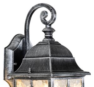 Zewnetrzna Romantyczna latarnia ścienna zewnętrzna w kolorze antycznego srebra - Londyn Oswietlenie zewnetrzne