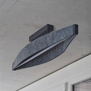 OSRAM Lampa sufitowa LED Decor Flat Felt, szara, filcowa, 3000 K Felt, aluminiowy / szary / cynkowy, salon / jadalnia, aluminium, nowoczesny