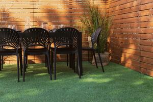 EMWOmeble Zestaw ogrodowy Stół RODOS +8 krzeseł P-291 | Czarny