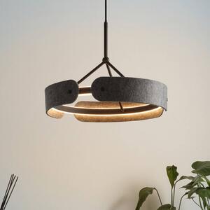 OSRAM Lampa wisząca Decor Curve Felt, aluminiowy / szary / cynkowy, salon / jadalnia, tkanina / materiał / jedwab, nowoczesny