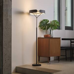 OSRAM Lampa stojąca LED Decor Curve Felt, aluminiowy / szary / cynkowy, salon / jadalnia, tkanina / materiał / jedwab, nowoczesny