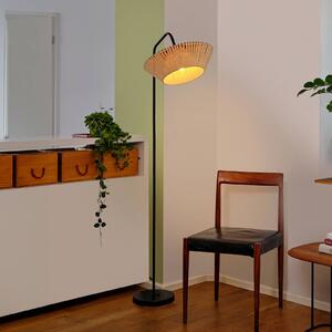 OSRAM Lampa stojąca Decor Stripes, kremowy / amber, salon / jadalnia, tkanina / materiał / jedwab
