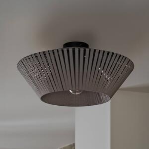 OSRAM Lampa sufitowa Decor Stripes, możliwość ściemniania, aluminiowy / szary / cynkowy, salon / jadalnia, tkanina / materiał / jedwab
