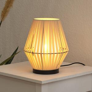 OSRAM Lampa stołowa Decor Stripes, kremowy / amber, salon / jadalnia, tkanina / materiał / jedwab