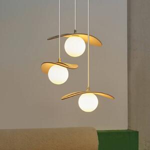 OSRAM Lampa wisząca Decor Pearl, możliwość ściemniania, kremowy / amber, salon / jadalnia, tkanina / materiał / jedwab, nowoczesny