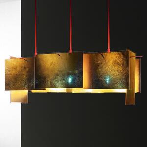 Lampa Wisząca Ingo Maurer, 24 Karat Blau M, ściemnialny, złoty | mosiężny, salon, tworzywo sztuczne, design