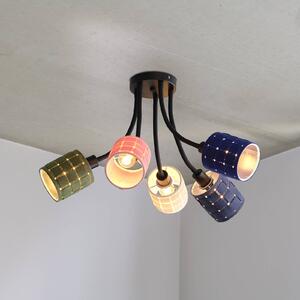 OSRAM Lampa sufitowa Decor Felt Weaving Cans, możliwość ściemniania, multikolor, salon / jadalnia, tkanina / materiał / jedwab