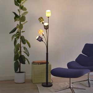 OSRAM Lampa stojąca Decor Felt Weaving Cans, multikolor, salon / jadalnia, tkanina / materiał / jedwab
